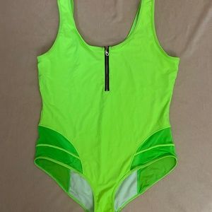Neon green one piece